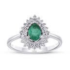 0.91 Carat Diamond Emerald Ring