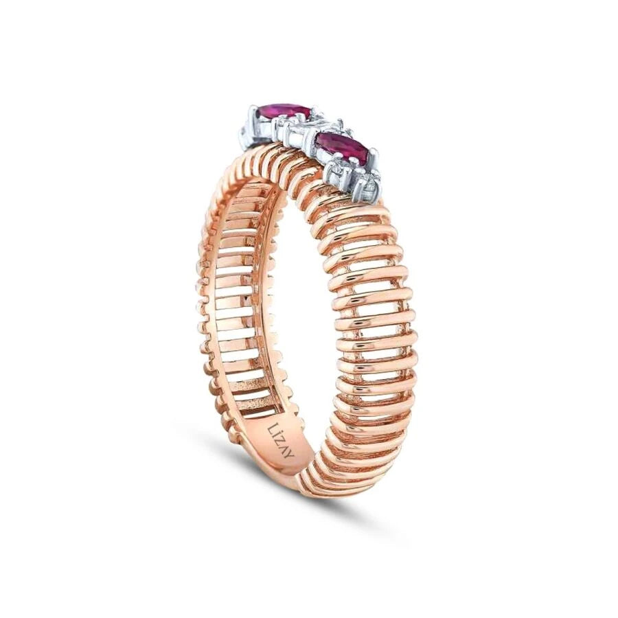 0.29 Carat Diamond Ruby Ring