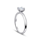 0.40 Carat Diamond Princess Solitaire Engagement Ring