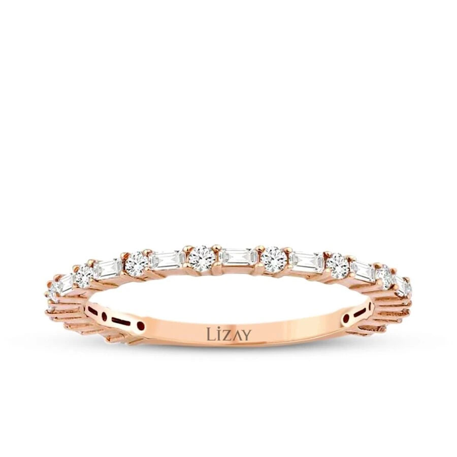 0.38 Carat Diamond Baguette Half-Eternity Ring