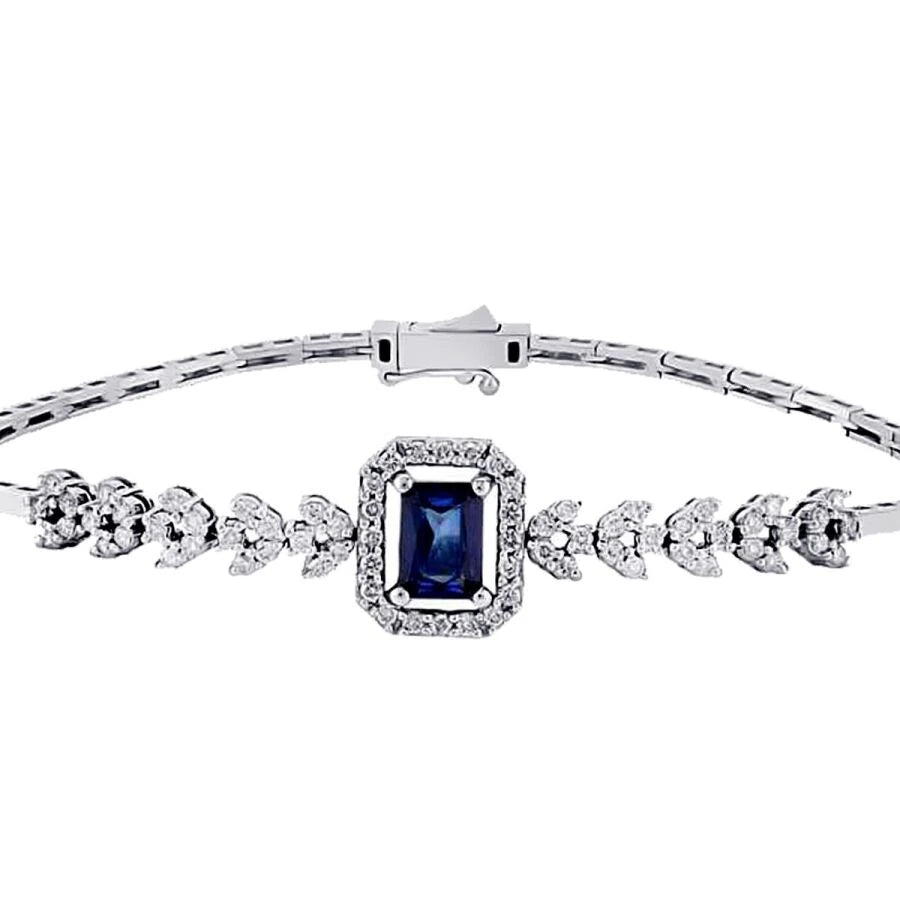 2,06 Karat Diamant-Saphir-Armband