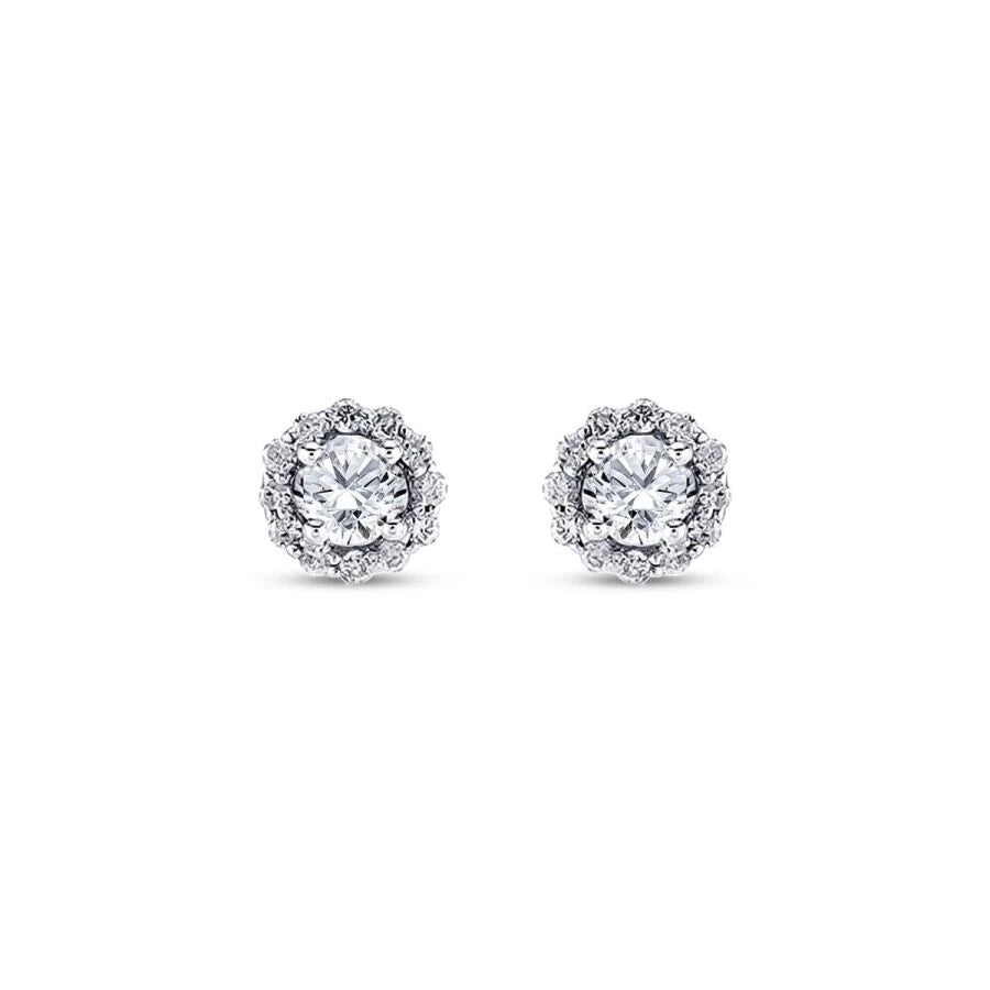 0.37 Carat Diamond Solitaire Earrings