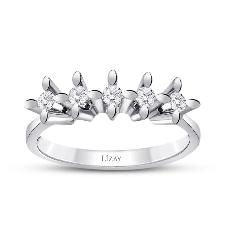 Fünfsteinring mit 0,40 Karat Diamanten