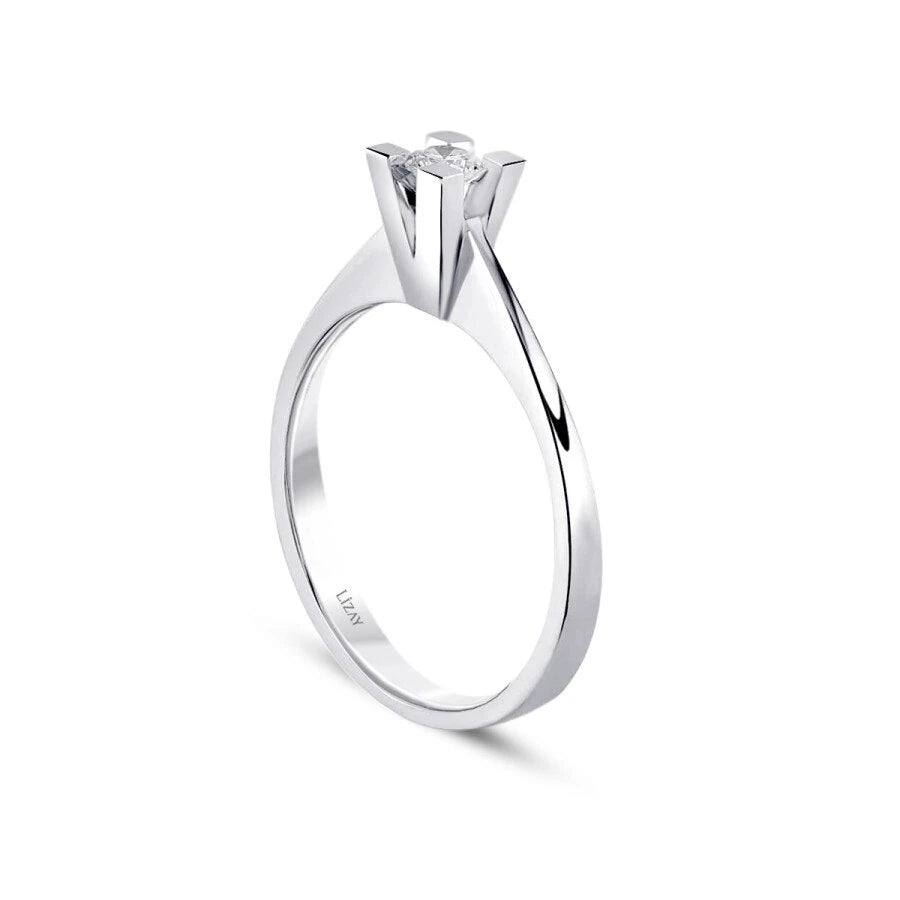 0.10 Carat Diamond Round Solitaire Engagement Ring