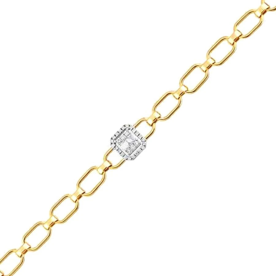 Armband mit 0,26 Karat Diamant-Baguette
