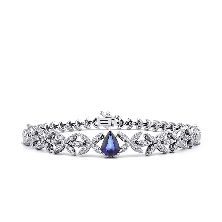 2,74 Karat Diamant-Saphir-Armband