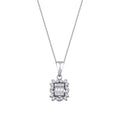 0.10 Carat Diamond Baguette Necklace