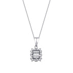0.10 Carat Diamond Baguette Necklace