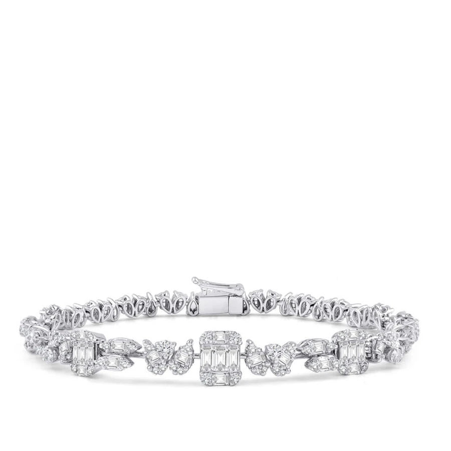3,19 Karat Diamant-Baguette-Armband