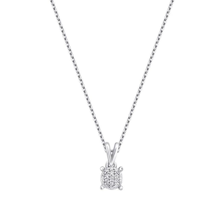 Trend-Solitär-Halskette mit 0,06 Karat Diamant