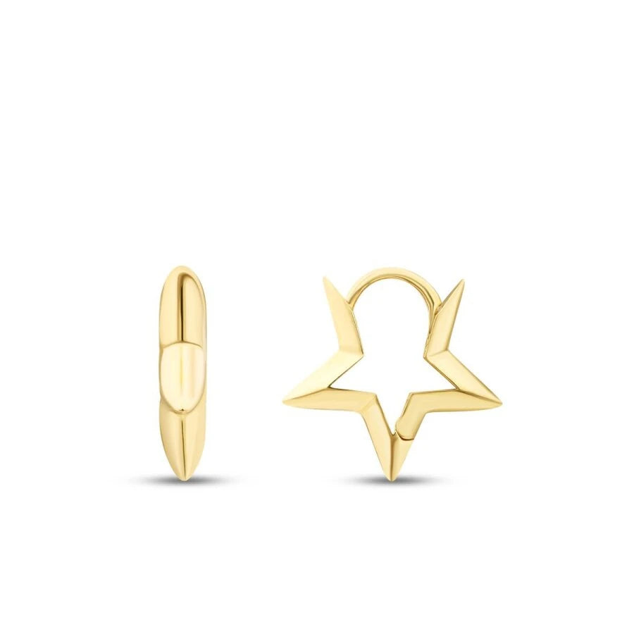 Goldene Sternohrringe