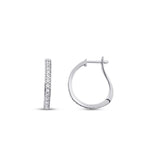 0.71 Carat Diamond Hoop Earrings
