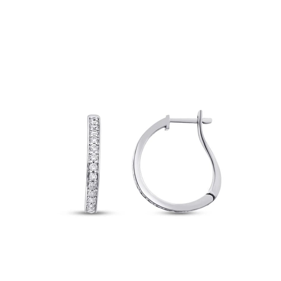 0.71 Carat Diamond Hoop Earrings