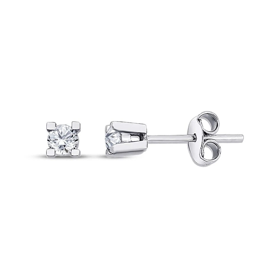 0.15 Carat Diamond Solitaire Earrings