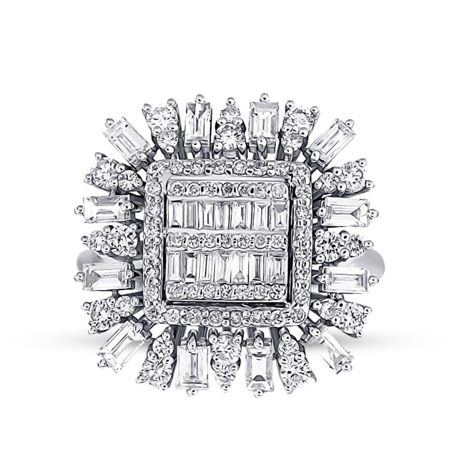 1.60 Carat Diamond Baguette Ring