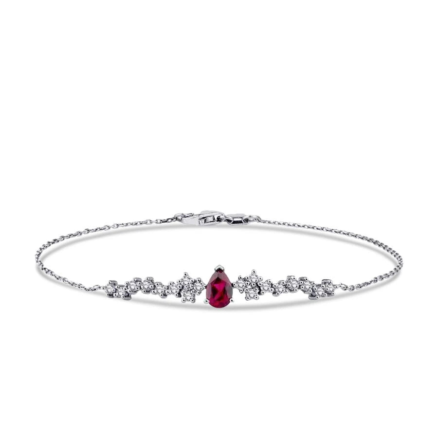 0,87 Karat Diamant-Rubin-Armband