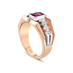 0.82 Carat Diamond Ruby Ring