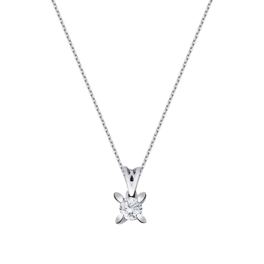0.16 Carat Diamond Solitaire Necklace