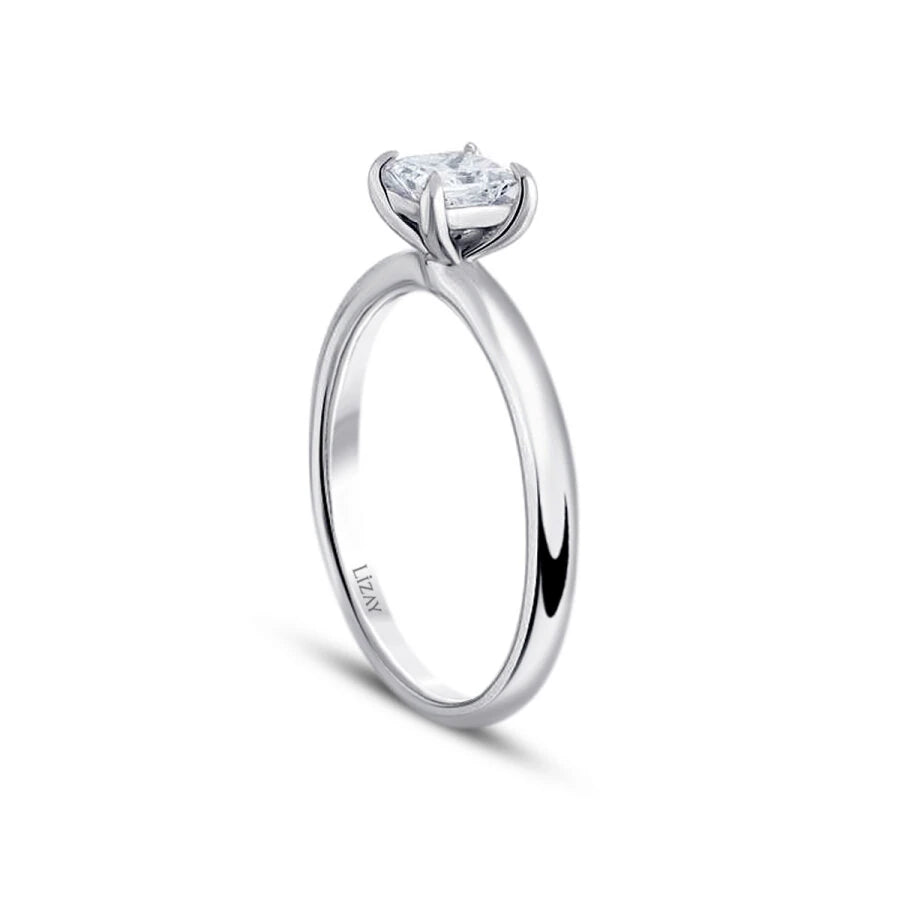 0.20 Carat Diamond Princess Solitaire Engagement Ring
