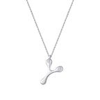 0.04 ct. Diamant Y-Buchstabe Halskette