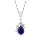 2.22 Carat Diamond Sapphire Necklace