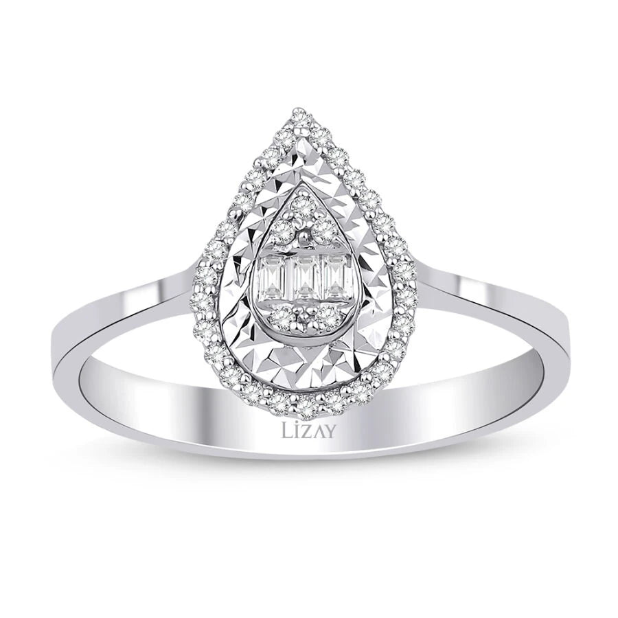 0.11 Carat Diamond Baguette Ring