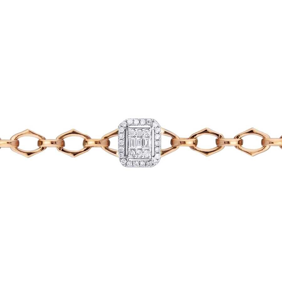 0.20 ct. Diamant Baguette Quadratische Armband