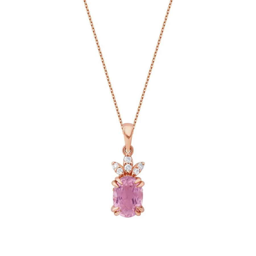 0.86 Carat Diamond Tourmaline Necklace