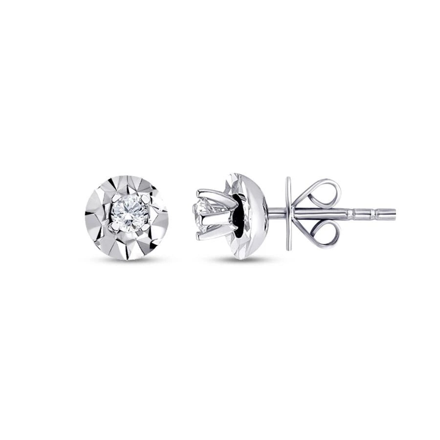 0.22 Carat Diamond Solitaire Earrings