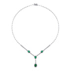 2.84 ct. Diamant Smaragd Halskette