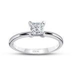 0.40 Carat Diamond Princess Solitaire Engagement Ring
