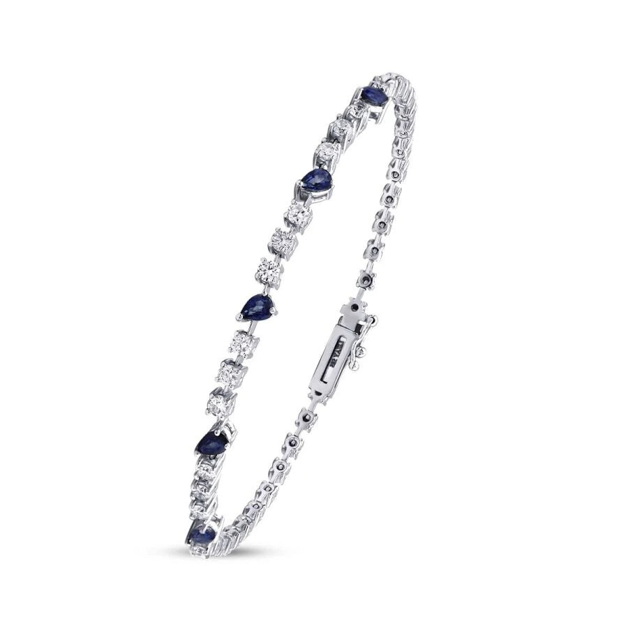 1,66 Karat Diamant-Saphir-Armband