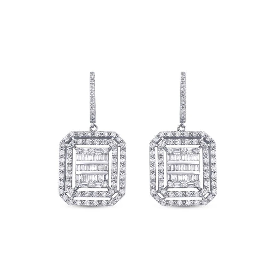 1.62 ct. Diamant Baguette Ohrringe