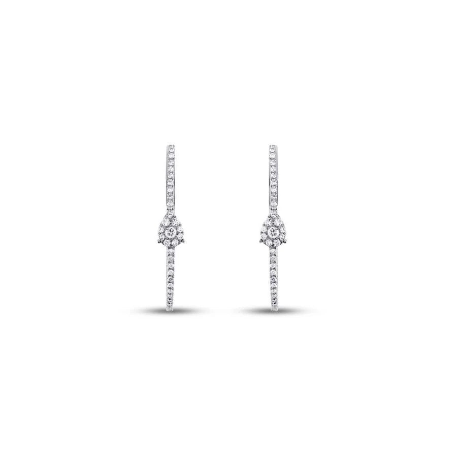 0.70 Carat Diamond Hoop Earrings