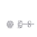 0.43 Carat Diamond Stone Round Earrings