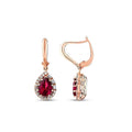 2.47 Carat Diamond Ruby Earrings