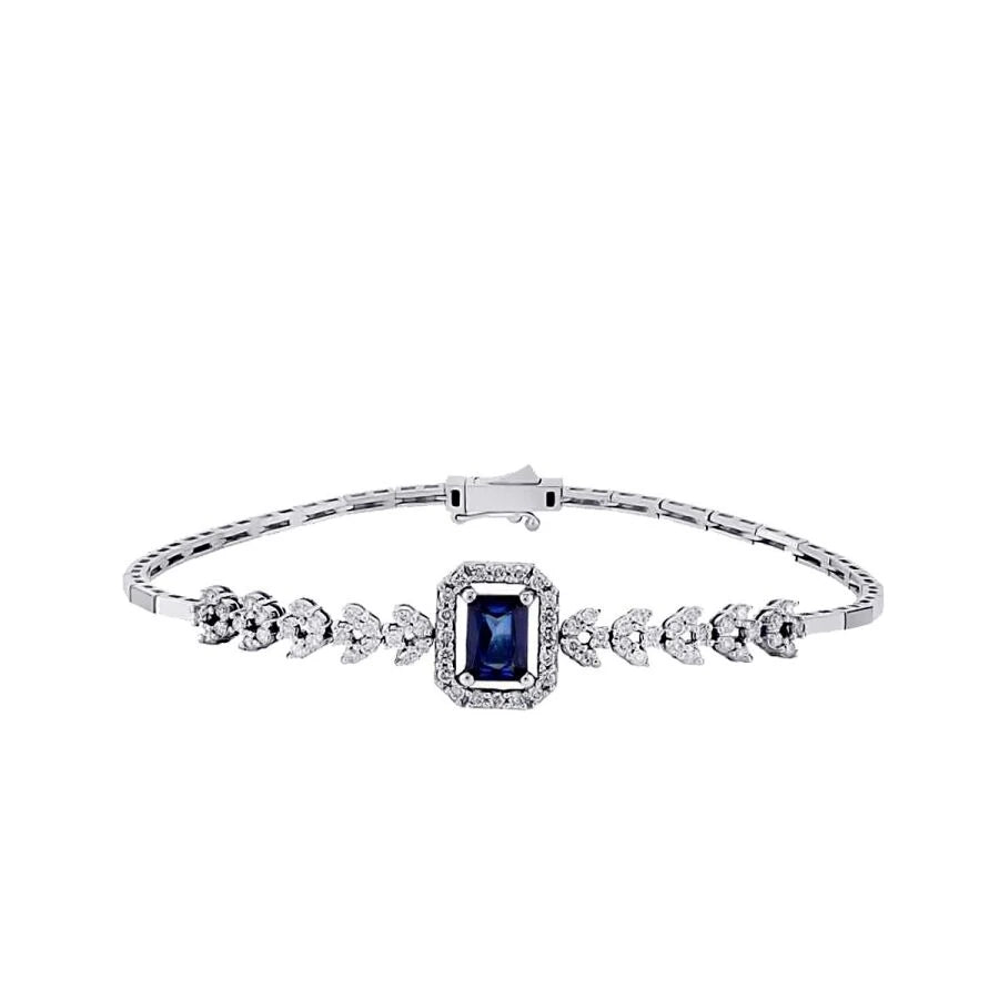 2,06 Karat Diamant-Saphir-Armband