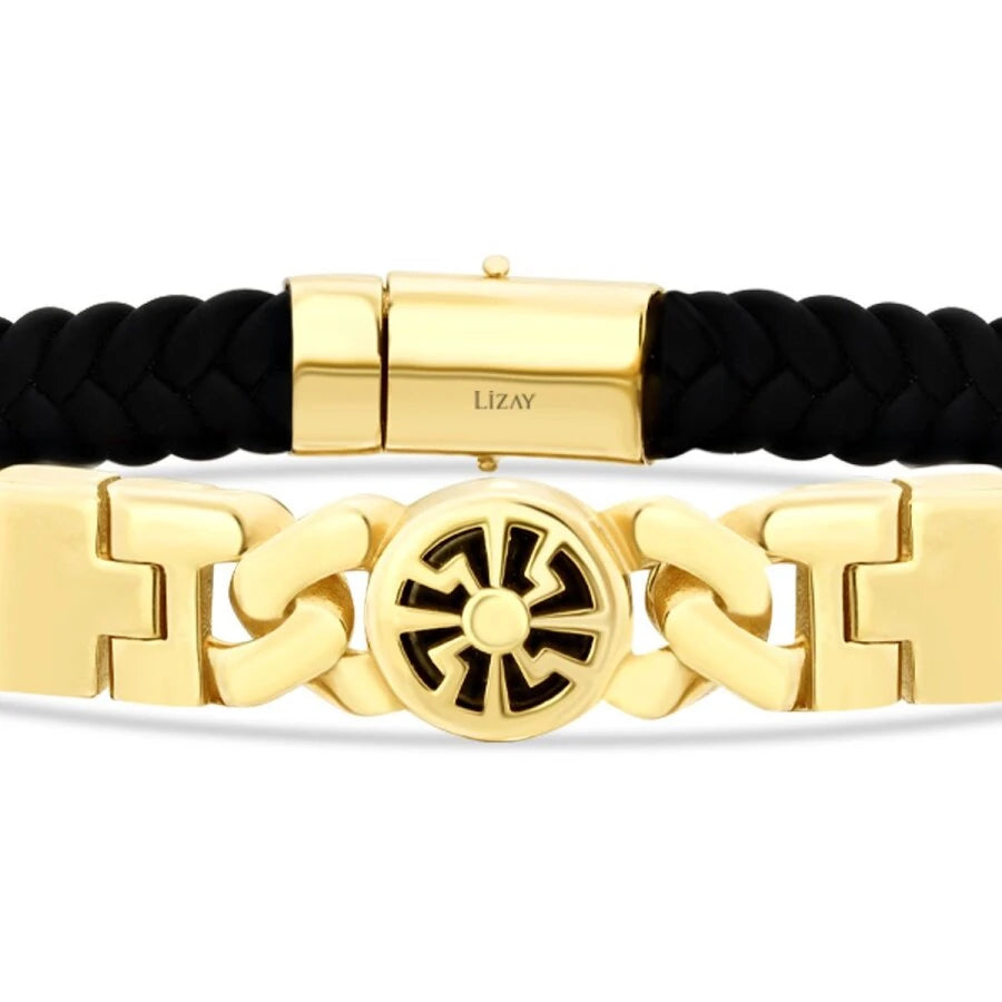Gold Symbol Chain Men’s Bracelet