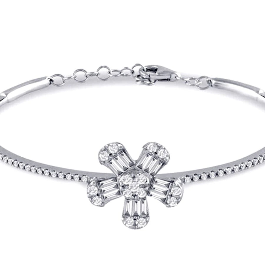1.00 Carat Diamond Baguette Bangle