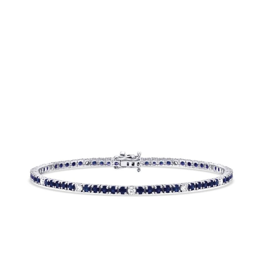4,34 Karat Diamant-Saphir-Armband