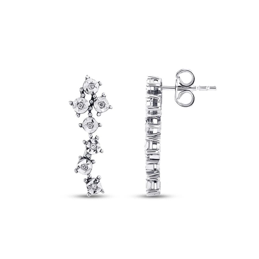 0.05 Carat Diamond-Effect Earrings