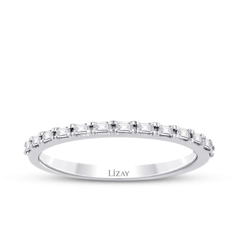 0.12 Carat Diamond Half-Eternity Baguette Ring