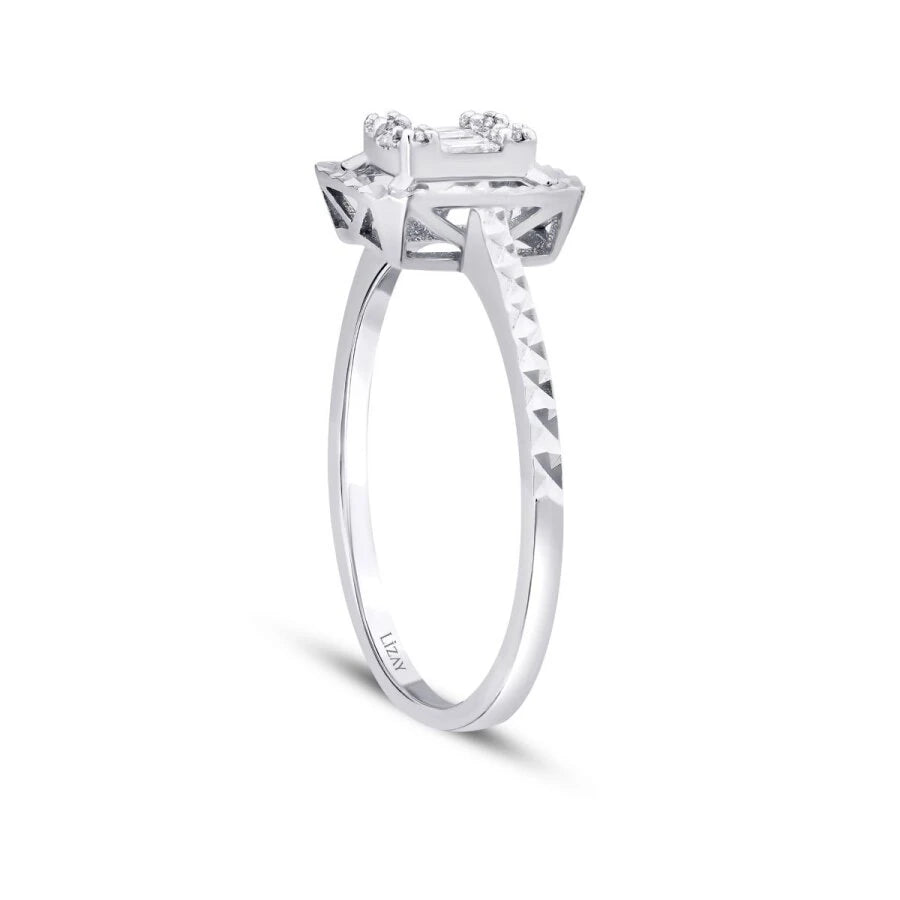 0.12 Carat Diamond Baguette Ring