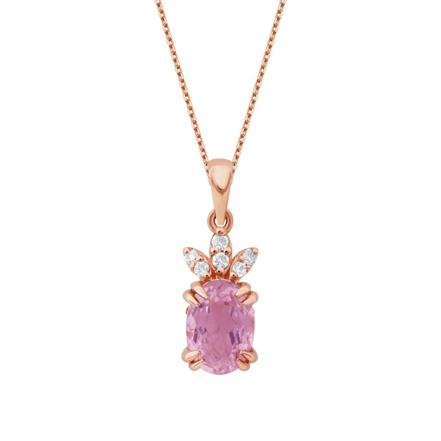 0.86 Carat Diamond Tourmaline Necklace