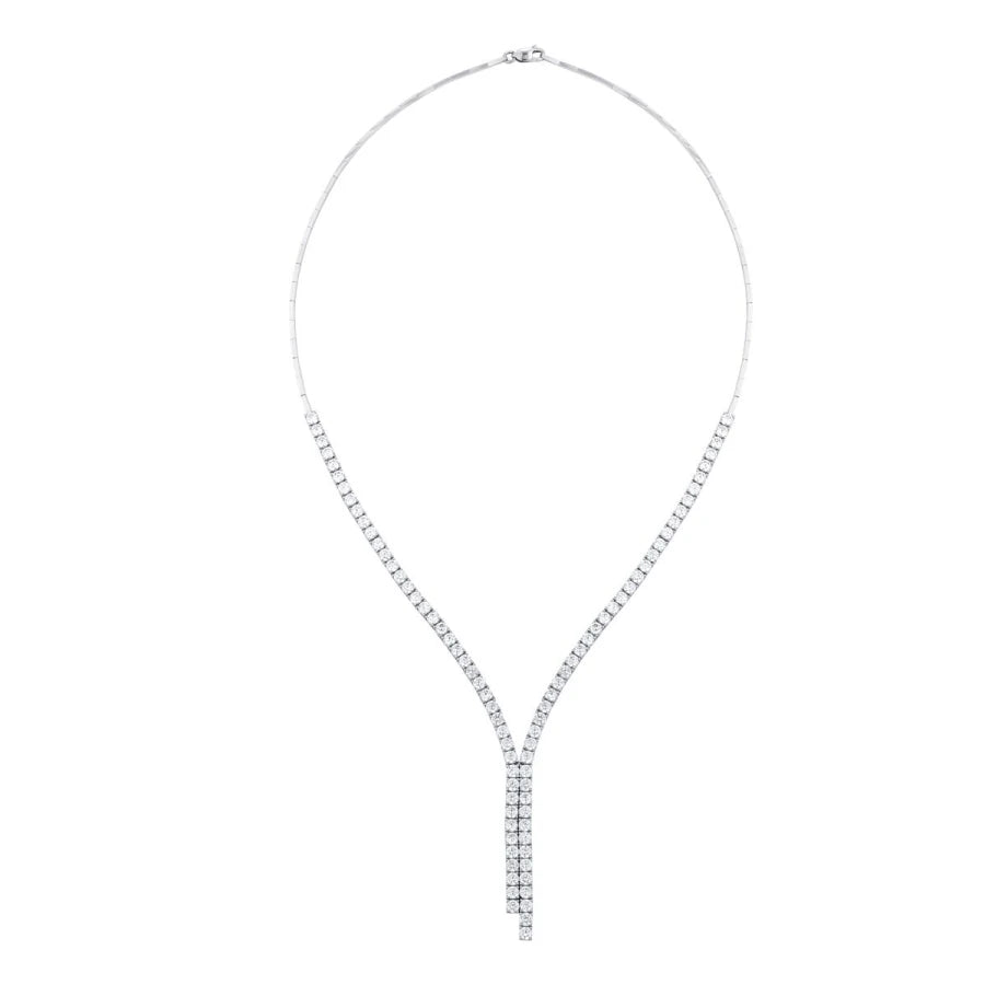 Goldener Doppelreihen-Steinhalsband