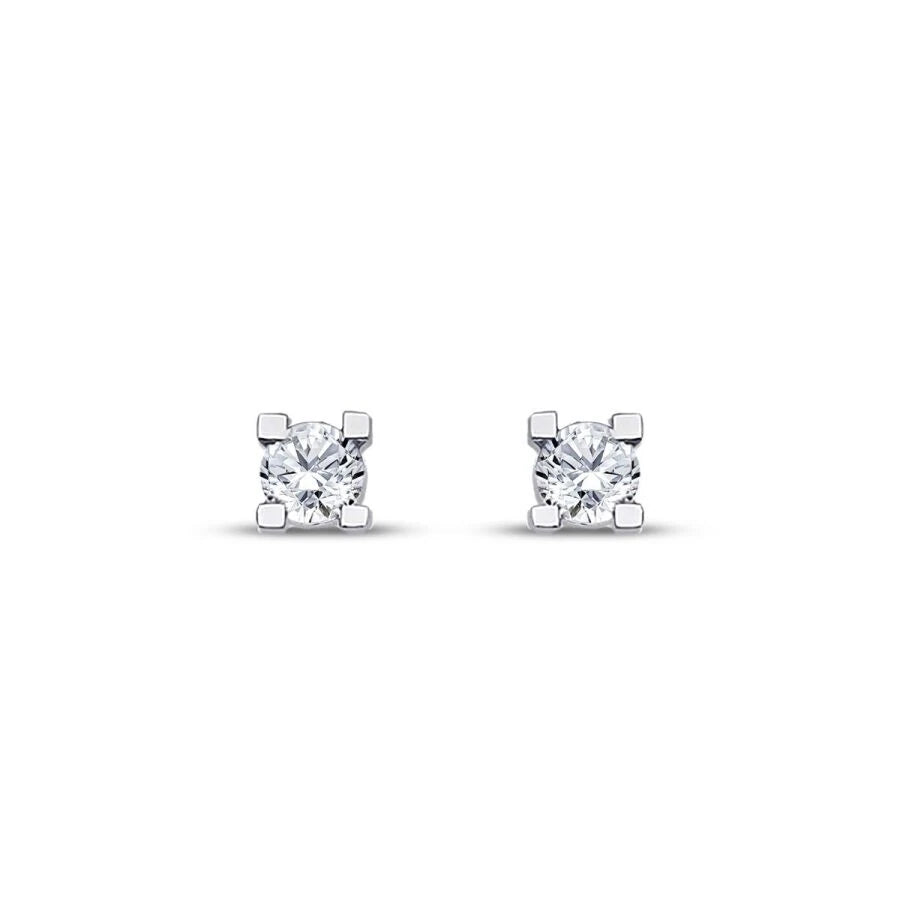 0.15 Carat Diamond Solitaire Earrings