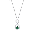 0.37 Carat Diamond Emerald Necklace