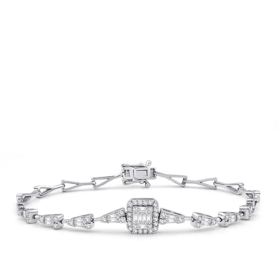 0,81 Karat Diamant-Baguette-Armband