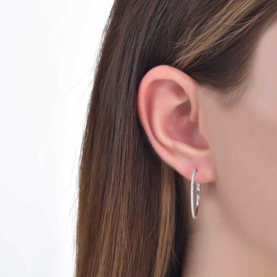 0,16 Karat Diamant-Creolen