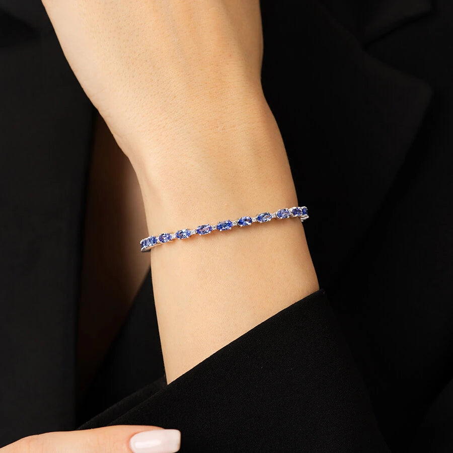 Armband aus 6,73 Karat Diamant und Tansanit